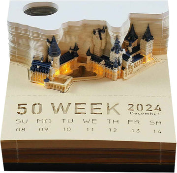 2024 Time Piece 3D Castle Desk Calendar With Led Lights - TTpen
