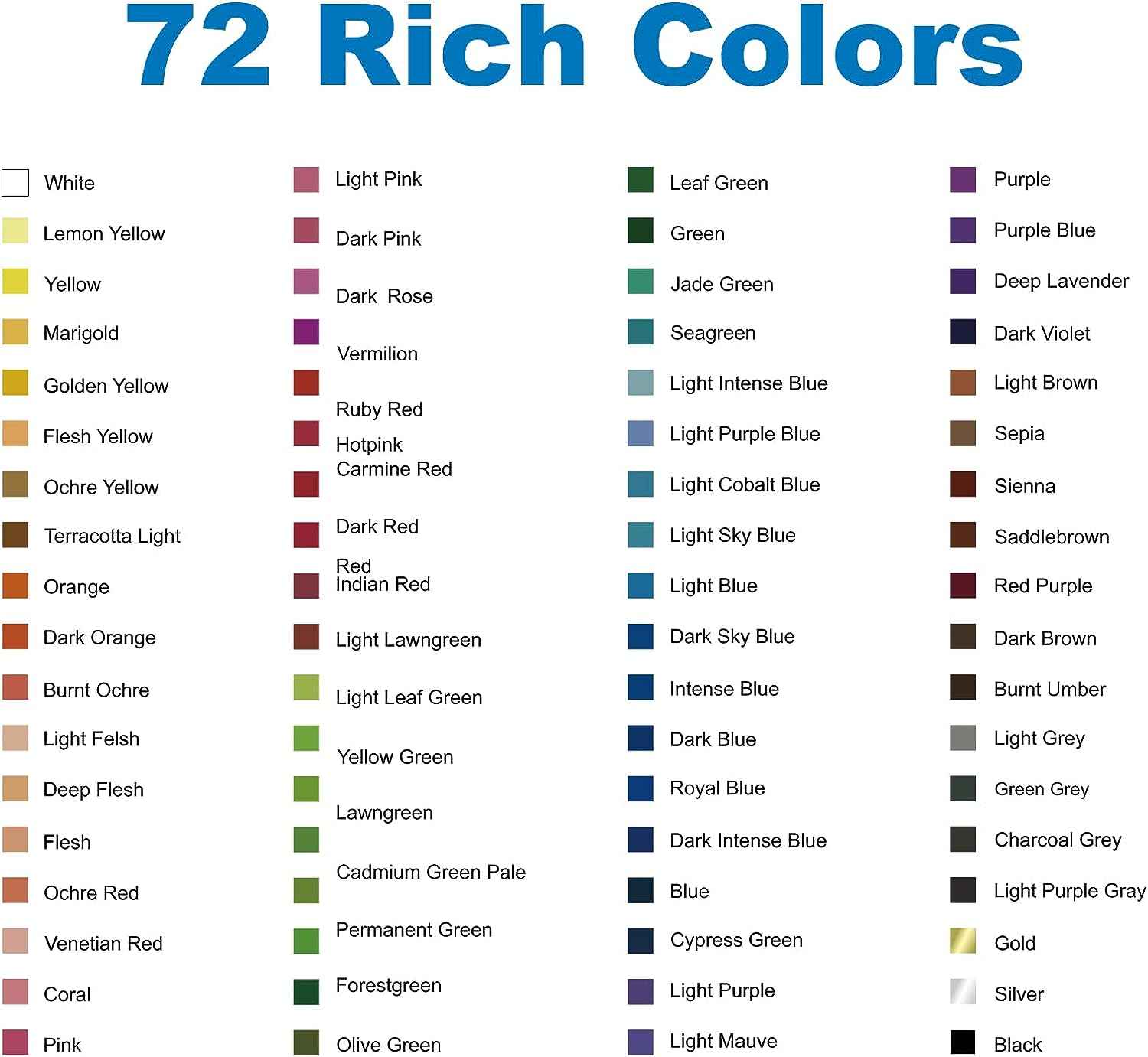 H&B 72 Colored Pencils Kit Oil Based with Zipper Storage Case - TTpen