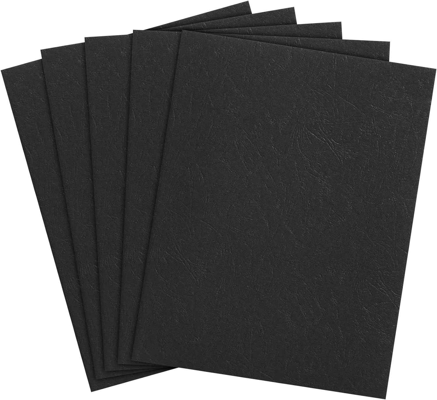 100 Pack Black 13 Mil Presentation Binding Covers and Backs (8.5x11 in) - TTpen