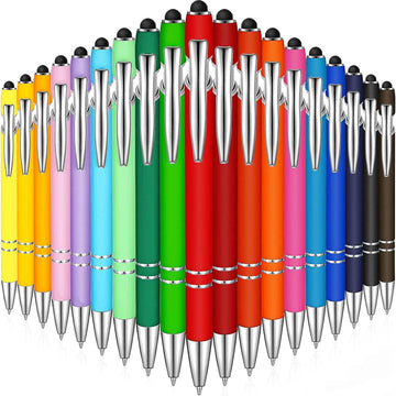 38Pcs Rubberized Ballpoint Pen with Stylus Tip for Touch Screen Devices - TTpen