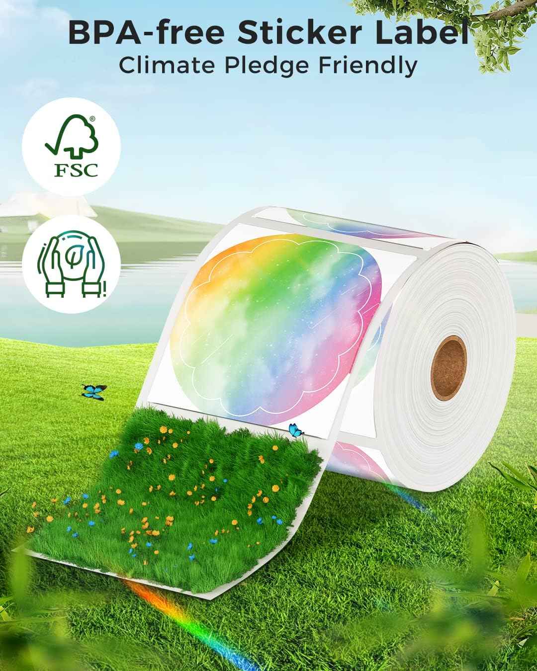 Phomemo 50x50mm Thermal Round Gradient Color Label for M110/M120/M200/M220 - TTpen