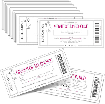 20 Pieces Love Coupon Cards Romantic Vouchers - TTpen