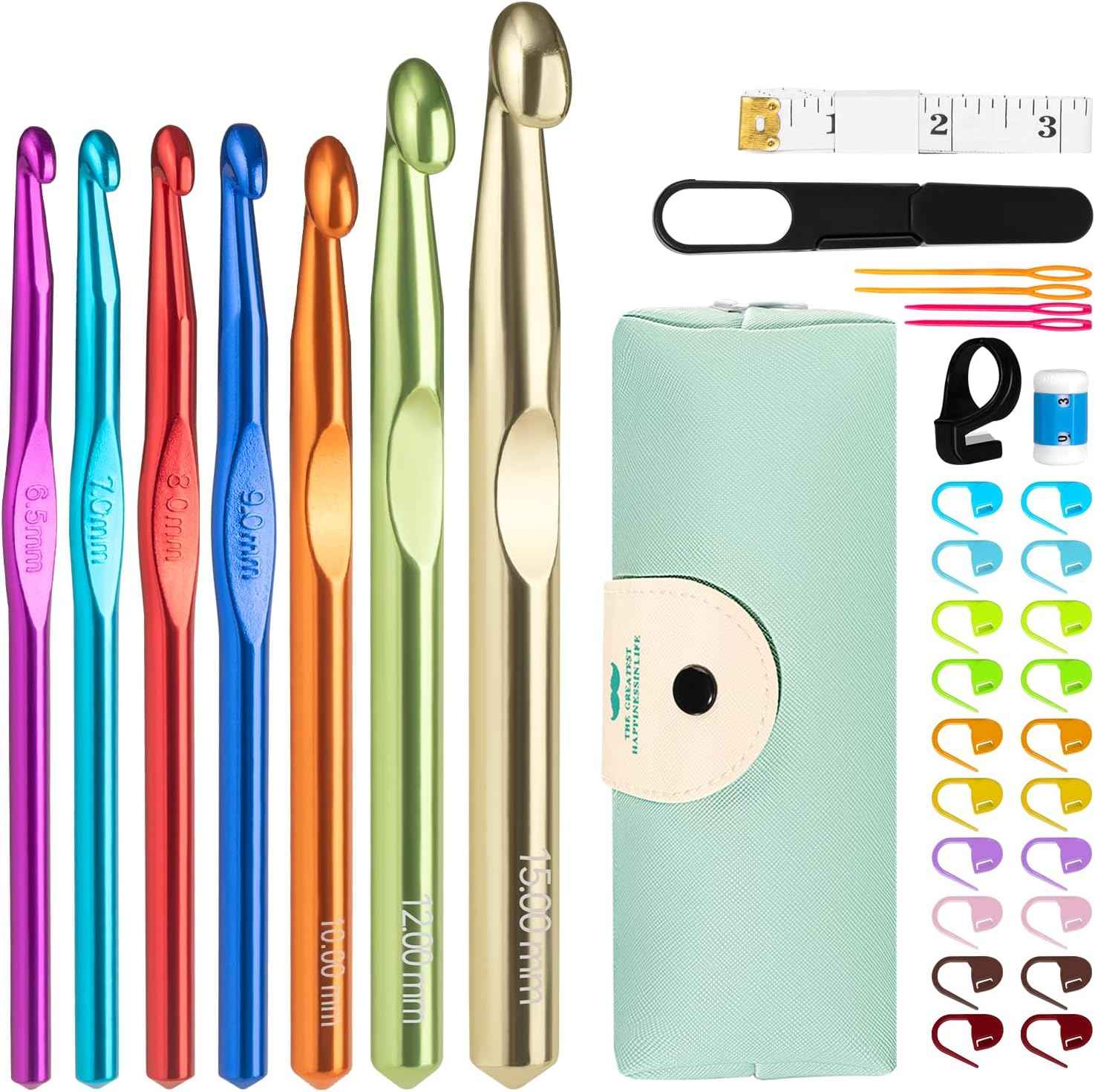 36PCS Large Crochet Hooks Set 6.5MM-15MM Crochet Needles and Accessories - TTpen