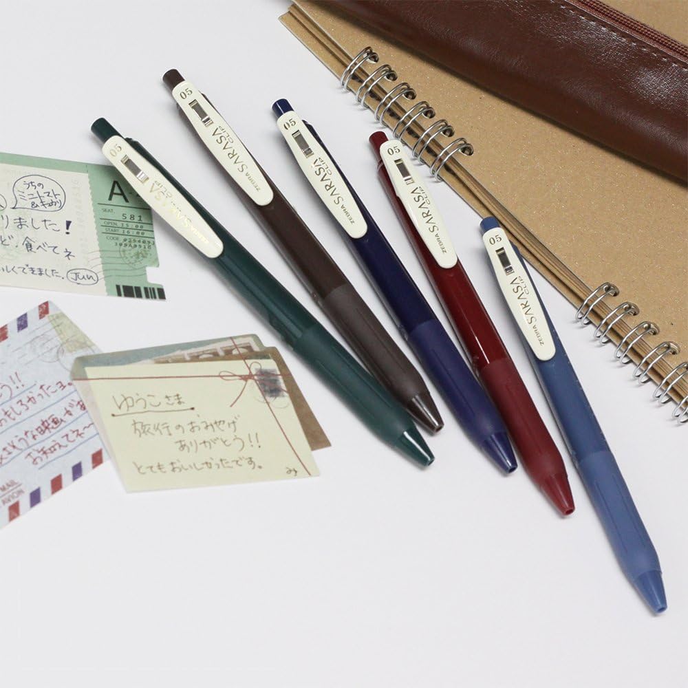 Zebra Sarasa Clip Gel Ballpoint Pen,0.5,Blue Grey,10 Pieces