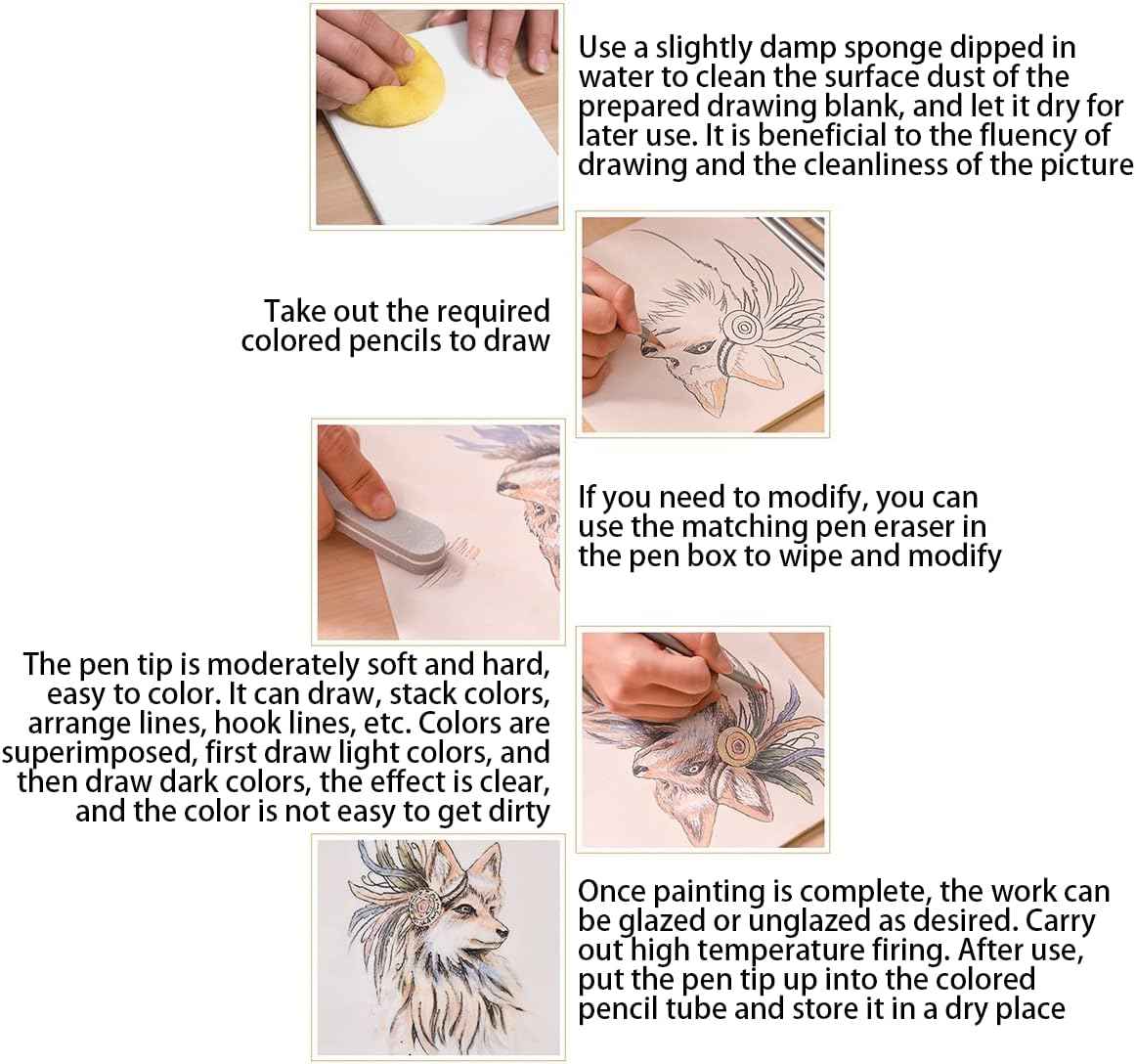 10 Color Underglaze Pencils,Glaze Tools for Pottery - TTpen