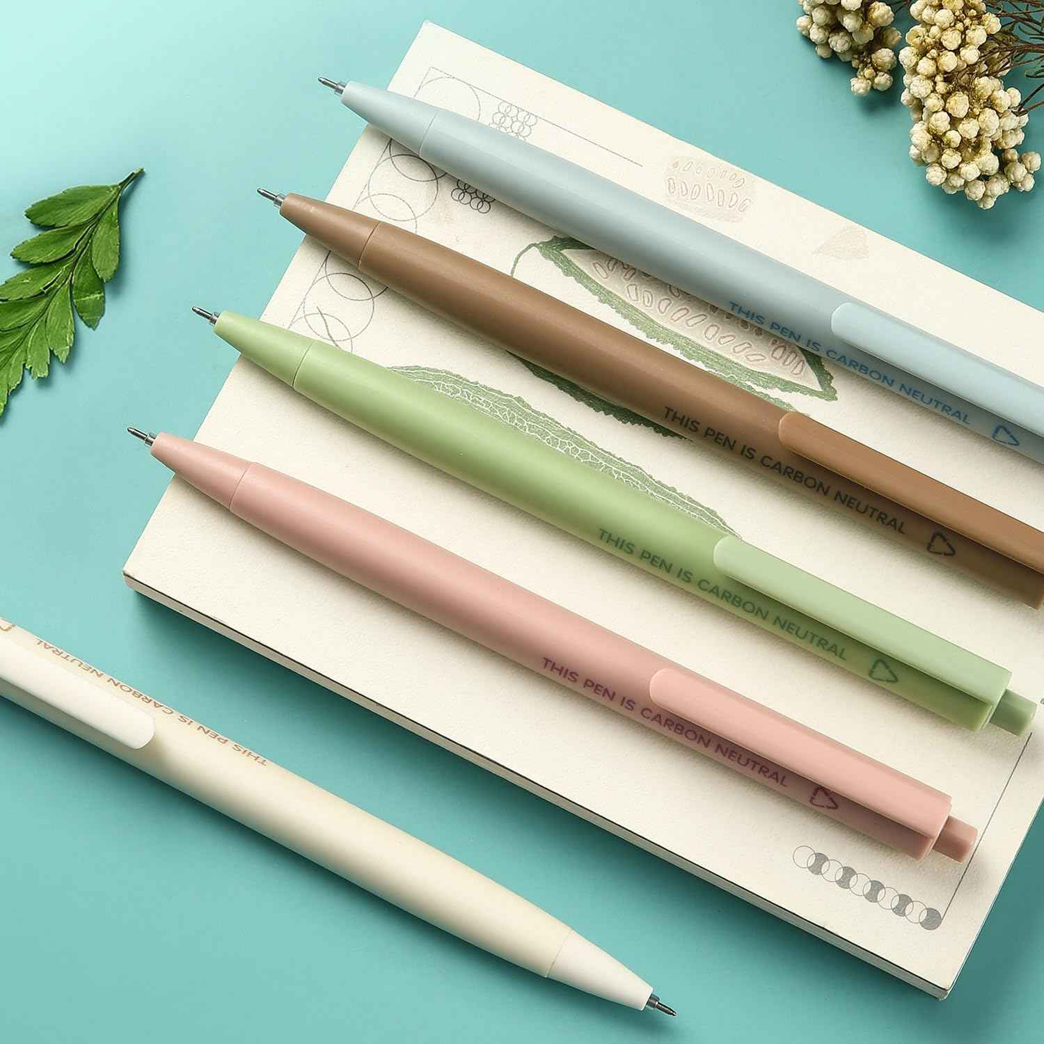 M&G Retractable Quick Dry Gel Ink Pen,0.5mm Fine Point 5 Pack - TTpen