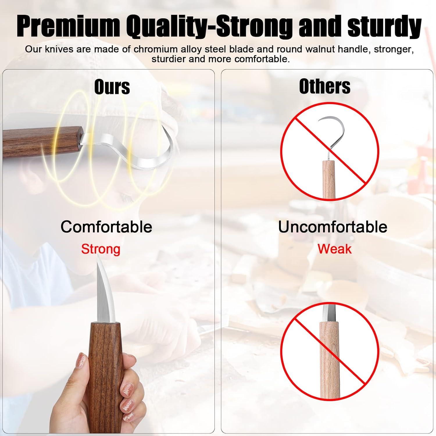 10in1 Whittling Wood Carving Knife Tool Kit