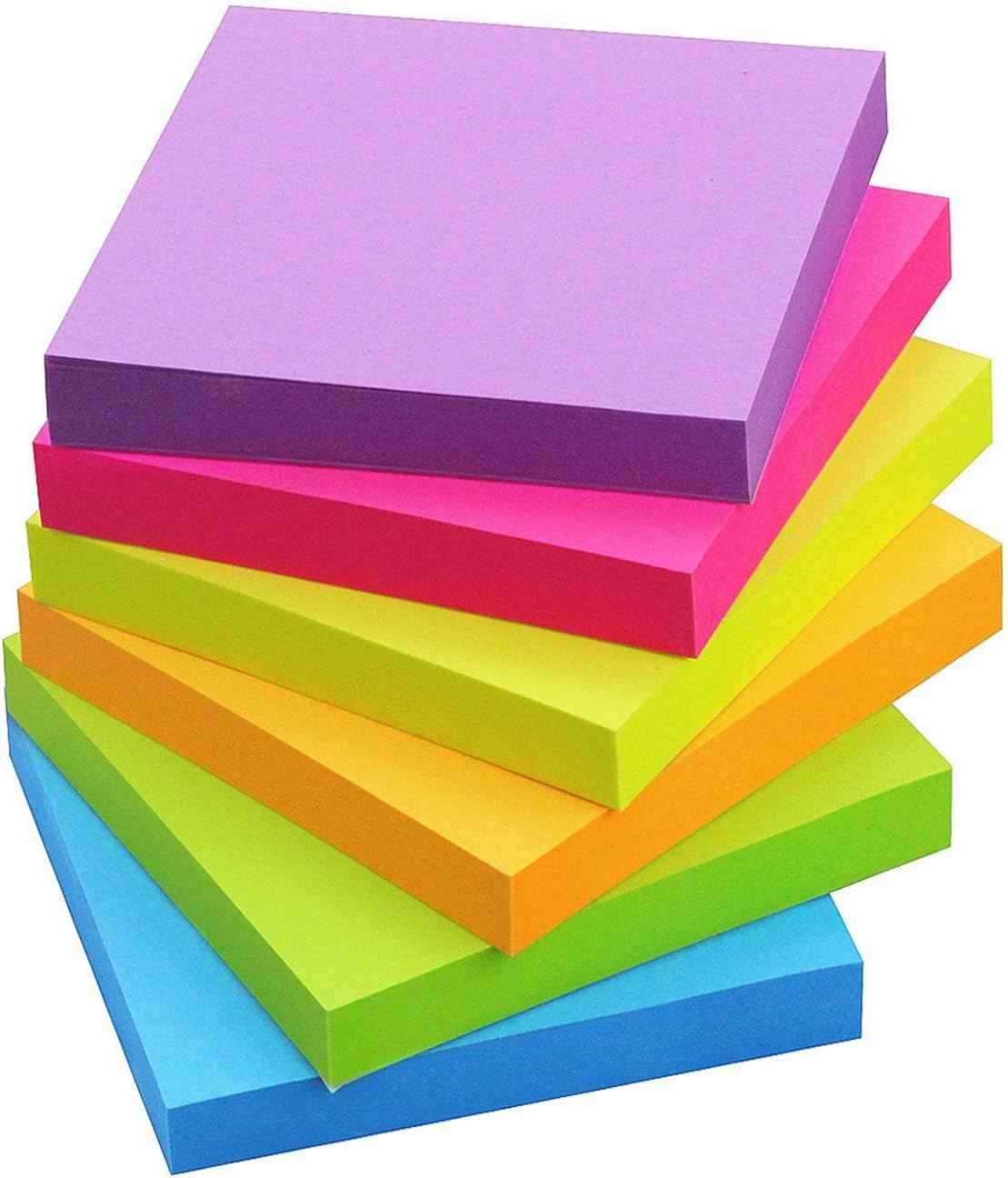 Square Sticky Notes 6 Color 100 Sheets/Pad - TTpen