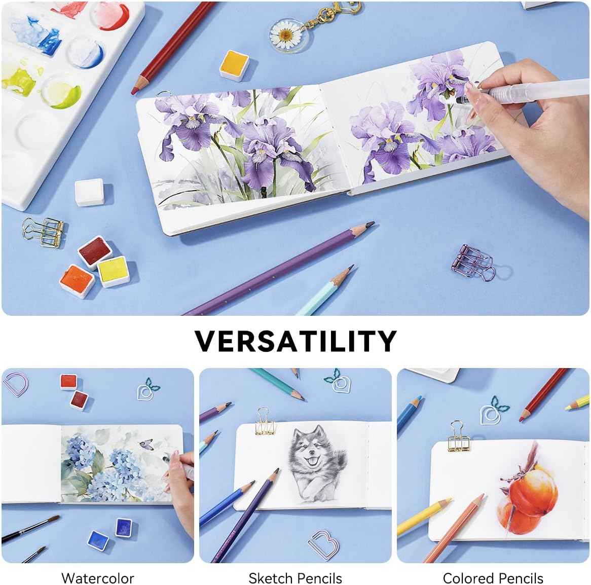 POTENTATE Cotton Hot/Cold Press Watercolor Paper Journal 9x14cm - TTpen