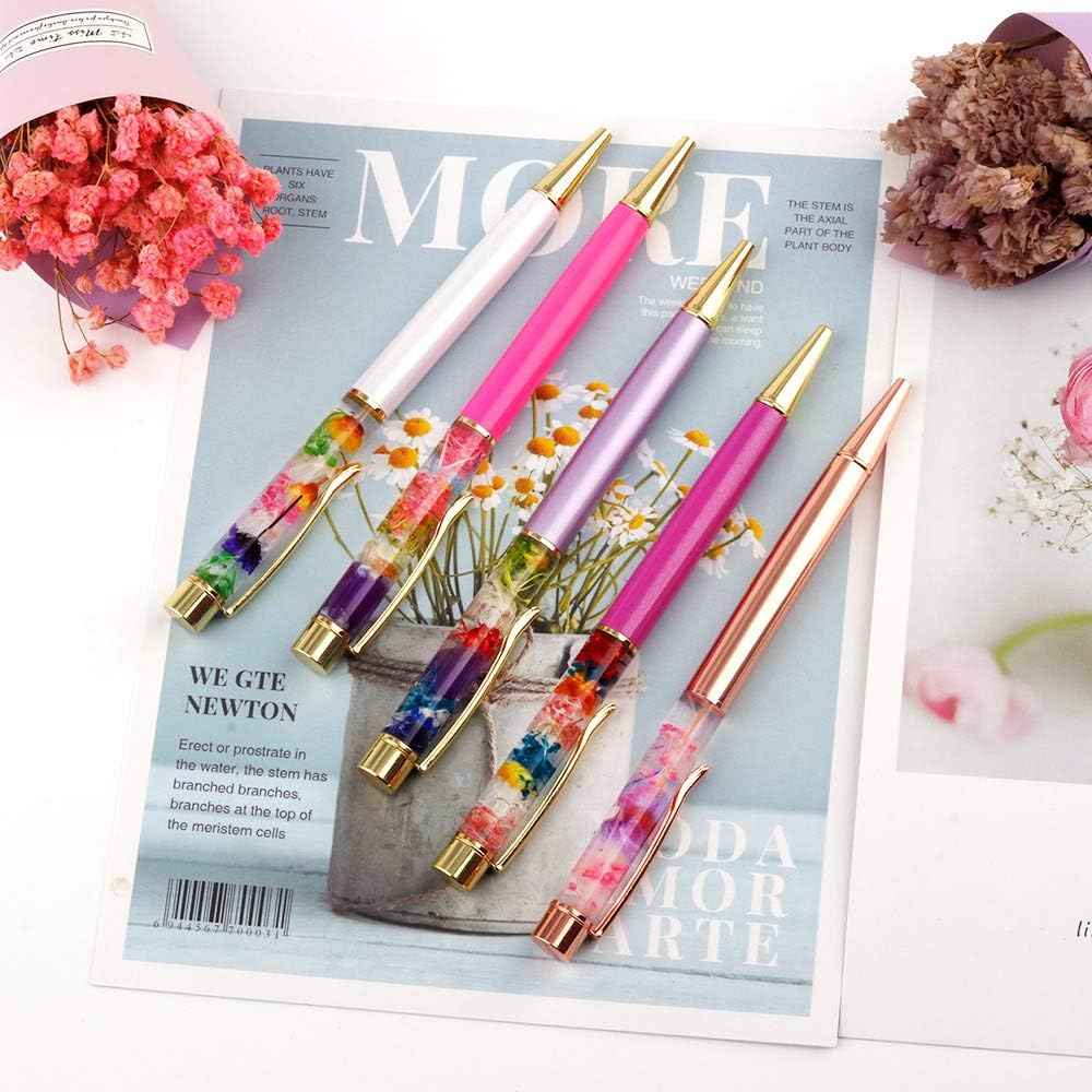5 Color Metal Ballpoint Pens with Herbarium Floral - TTpen