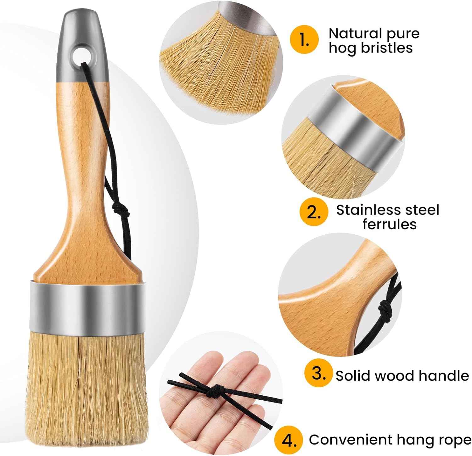 4pcs Chalk and Wax Paint Brush Furniture Set - TTpen
