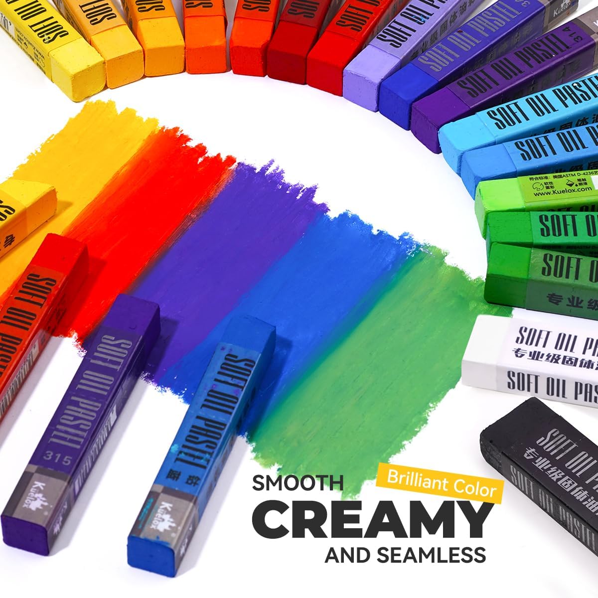 48 Square Oil Pastels for Artists
