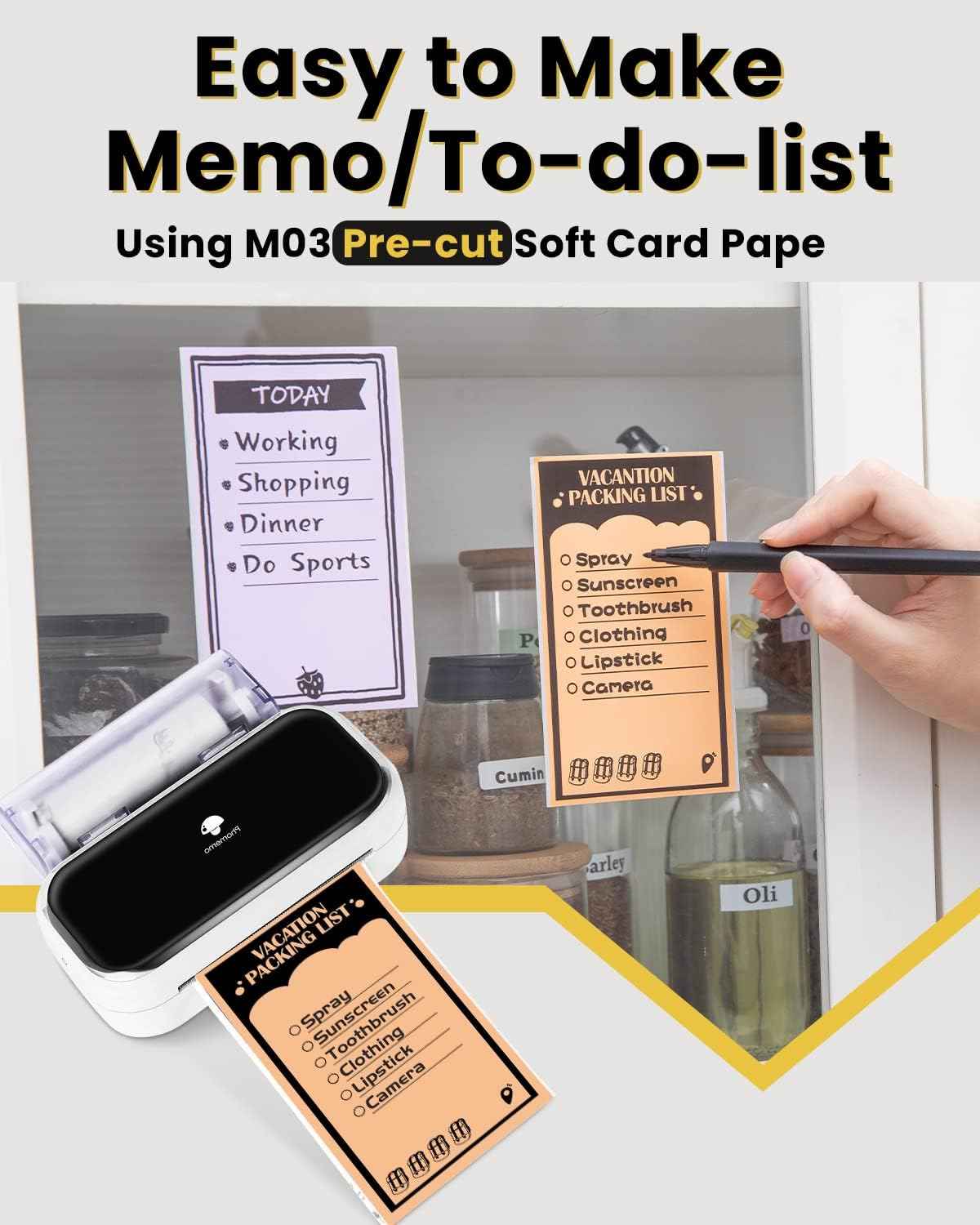 Phomemo M03 Portable Bluetooth Printer for 2-3 Inch Width Thermal Paper - TTpen