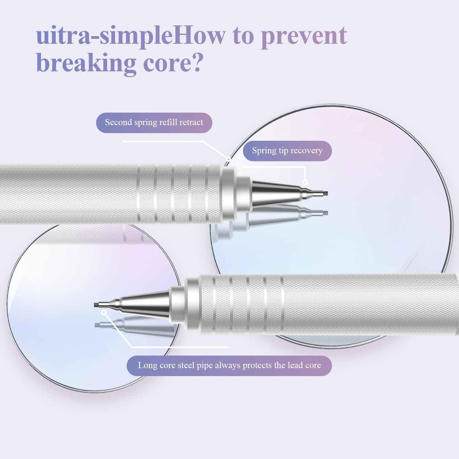 M&G 3PCS 0.5mm Mechanical Pencils with HB Lead Refills Set - TTpen