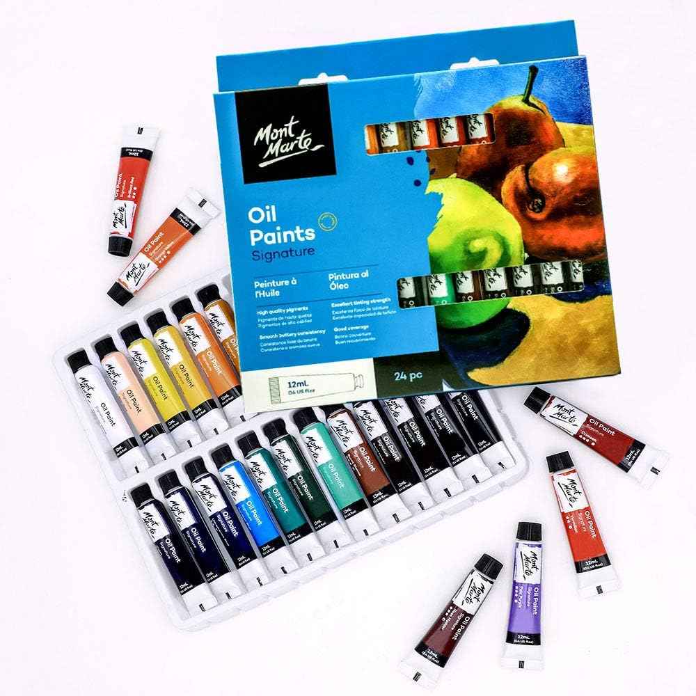 MONT MARTE Oil Paint Set Signature 24 Colors 12ml Tube - TTpen