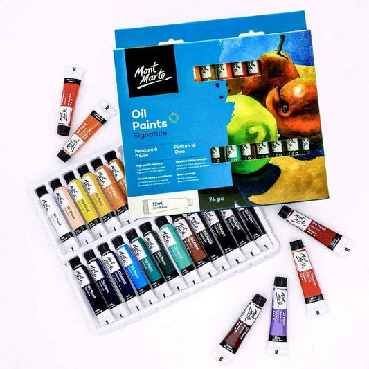 MONT MARTE Oil Paint Set Signature 24 Colors 12ml Tube - TTpen