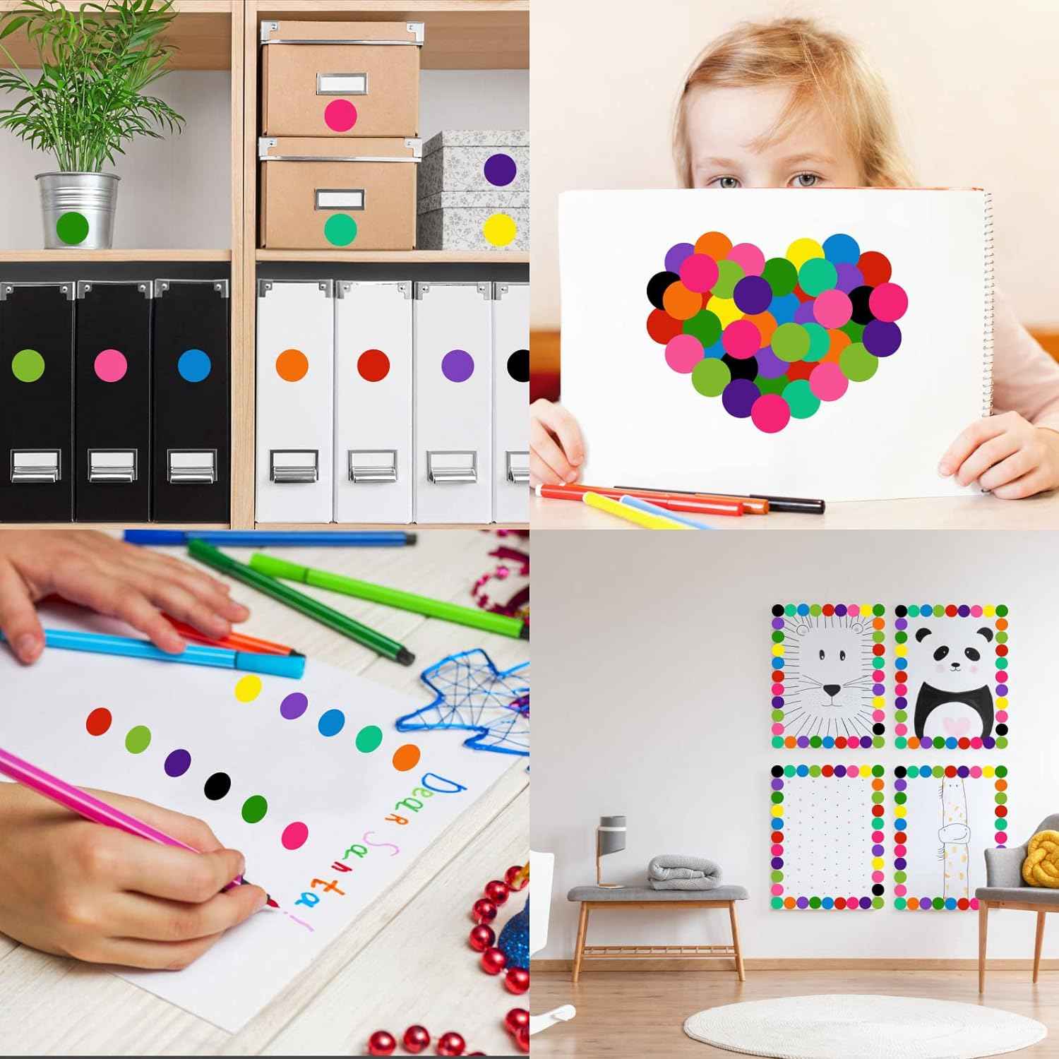 1440PCS 12 Colored Dot Stickers Labels 19mm - TTpen