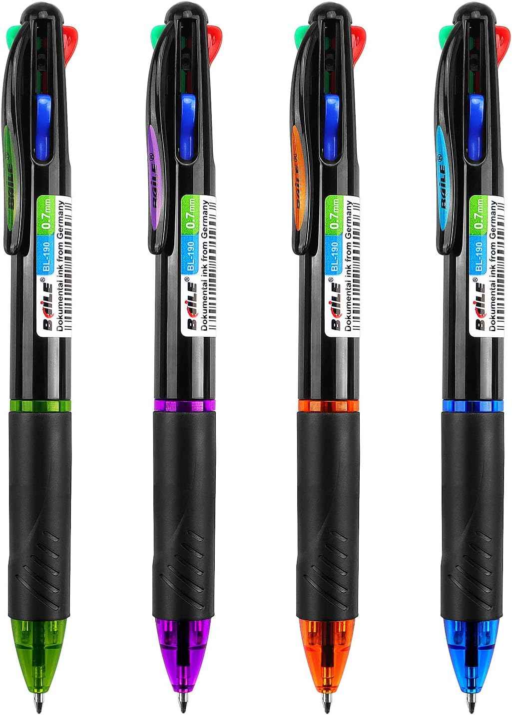 Multicolor Ballpoint Pens 4in1 0.7mm Retractable Gift Pens - TTpen