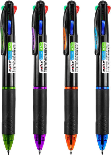 Multicolor Ballpoint Pens 4in1 0.7mm Retractable Gift Pens - TTpen