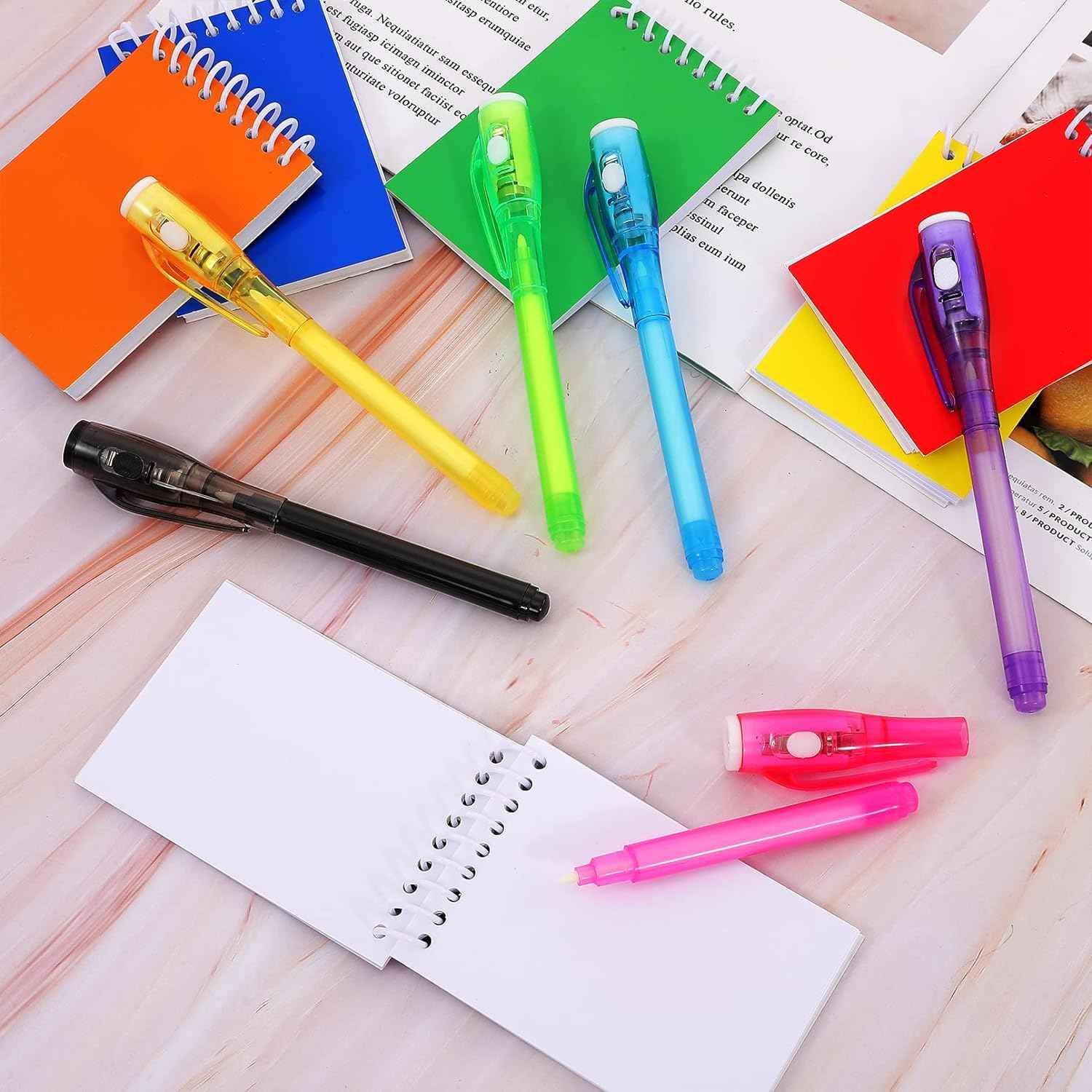 12PCS Invisible Ink Pen,Spy Pen with UV Light for Kids - TTpen
