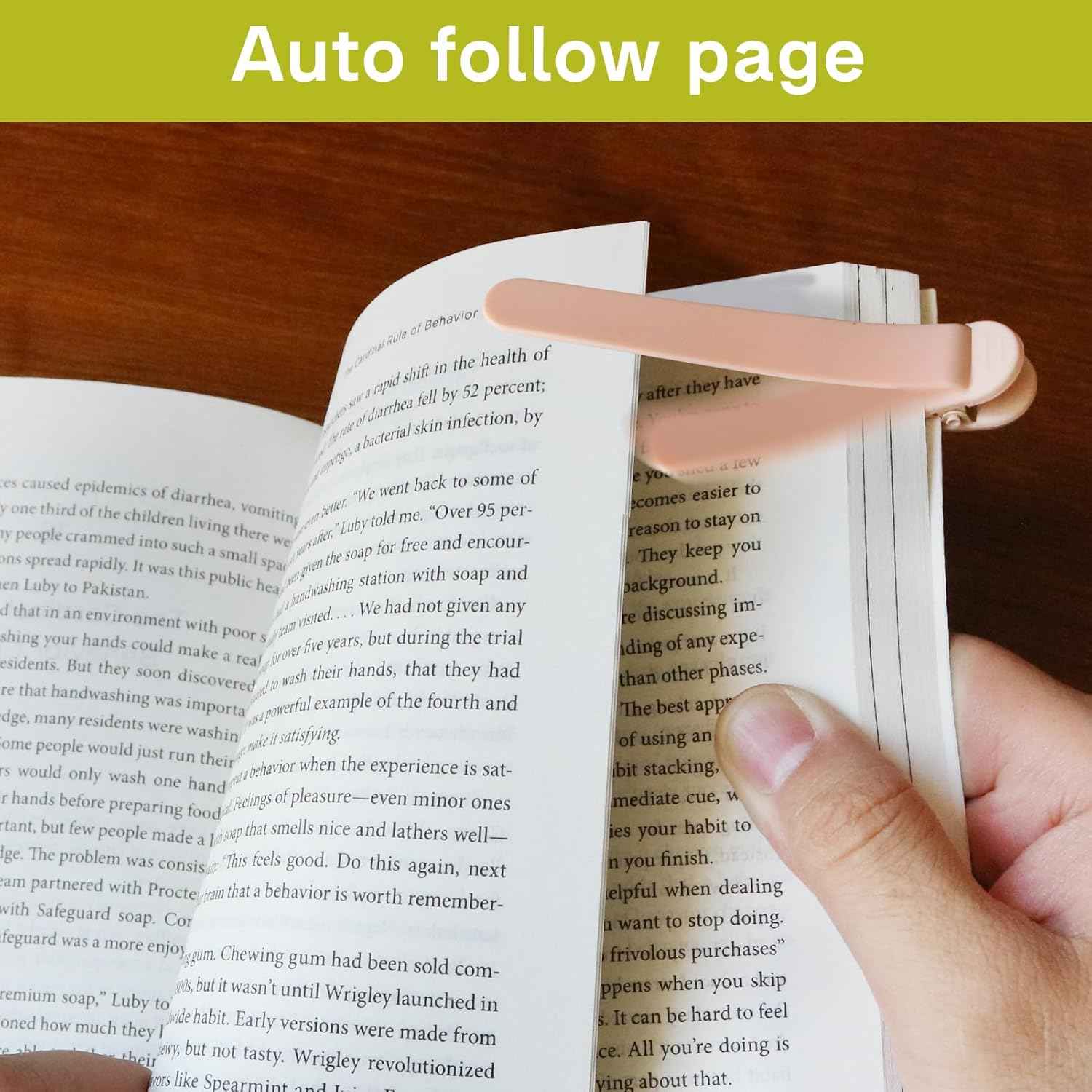 6pcs Automatic Silicone Bookmarks  for Reading Women Men Book Lovers