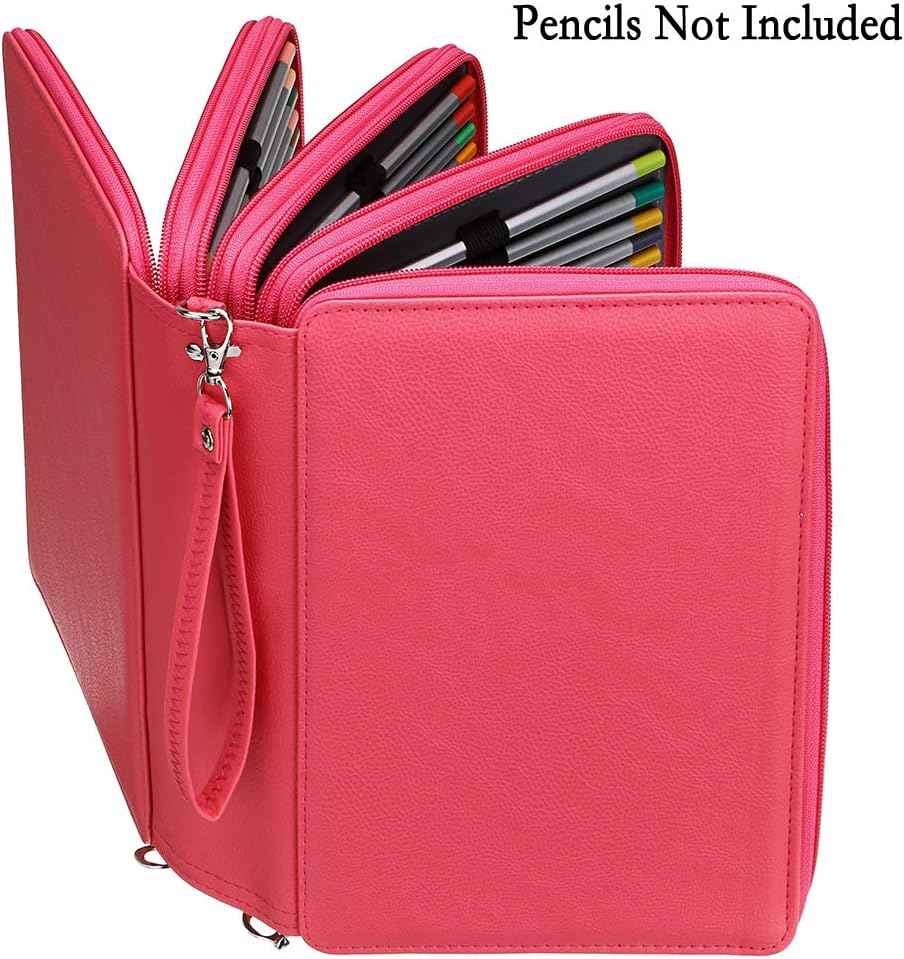 200 Slots PU Leather Pencil Case Holder Organizer - TTpen