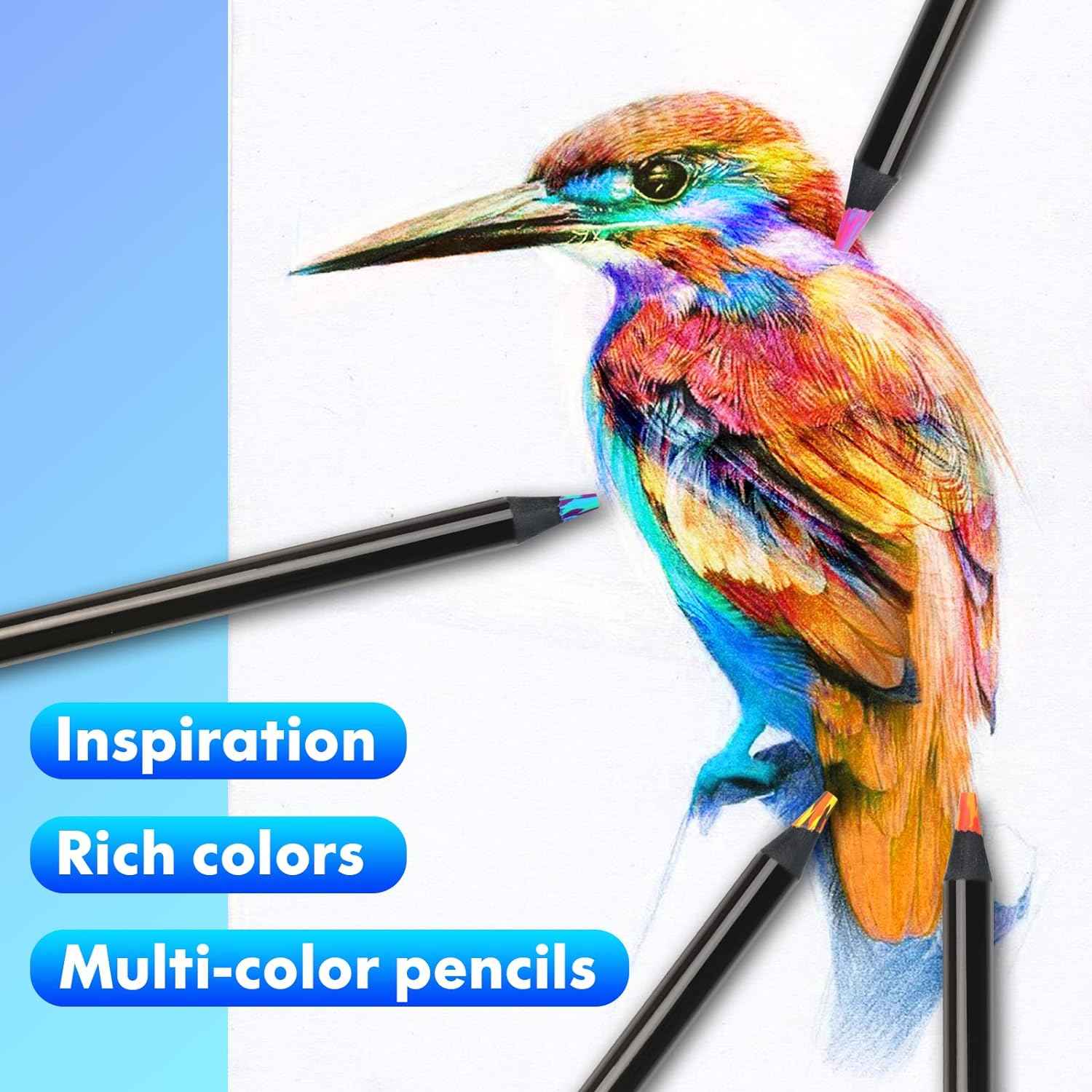 8IN1 Colored Art Pencils for Adult Coloring Drawing,12 Pack - TTpen