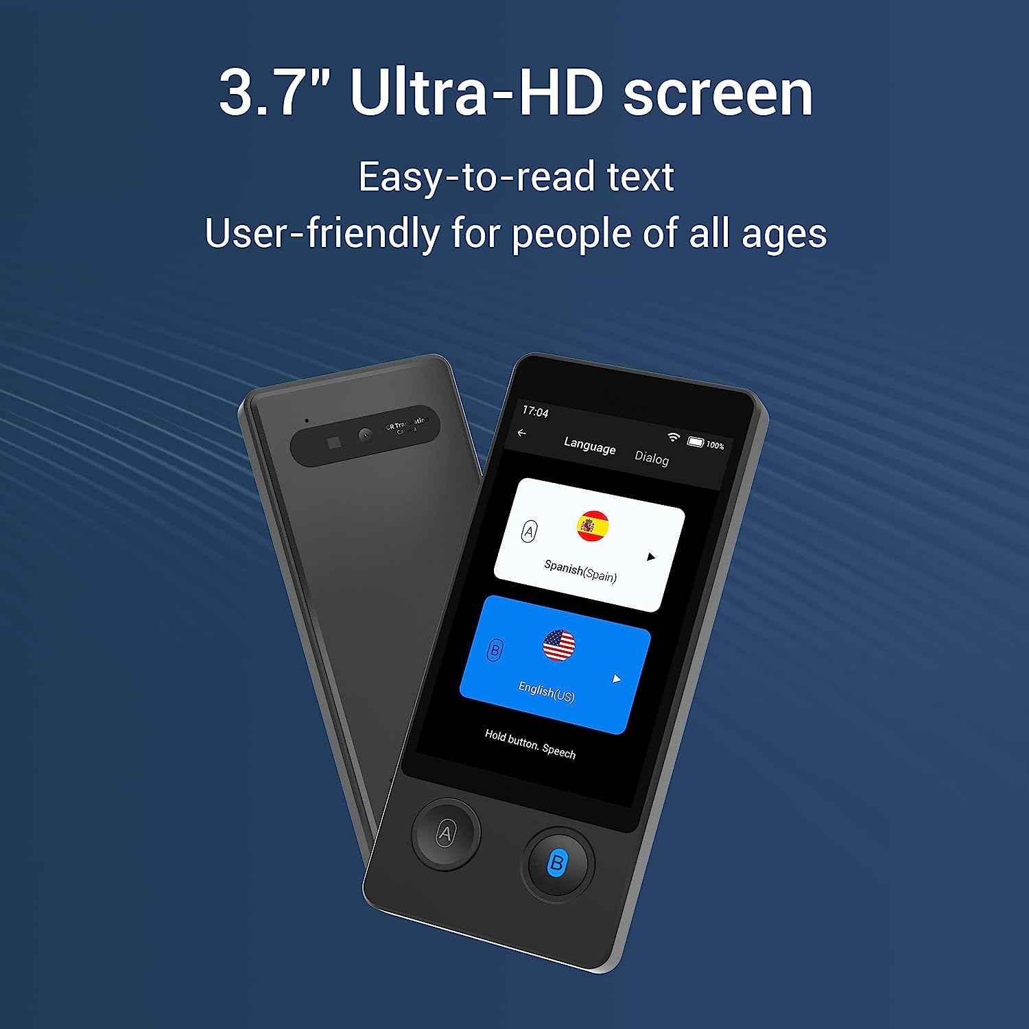W12 AI Offline Voice Translator 144 Language Translator Device - TTpen