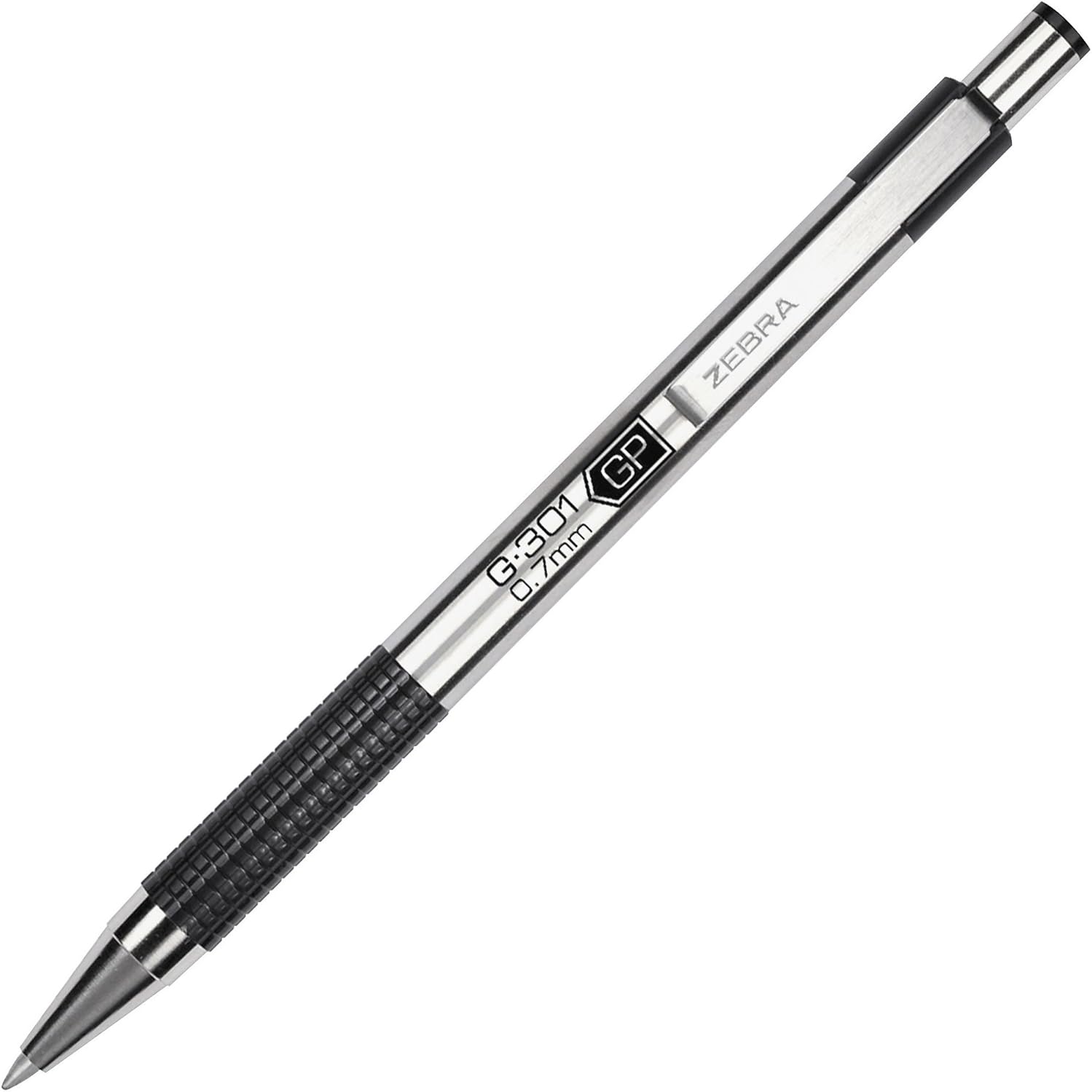 Zebra Pen G-301 Retractable Gel Ink Pen 0.7mm,Black Ink