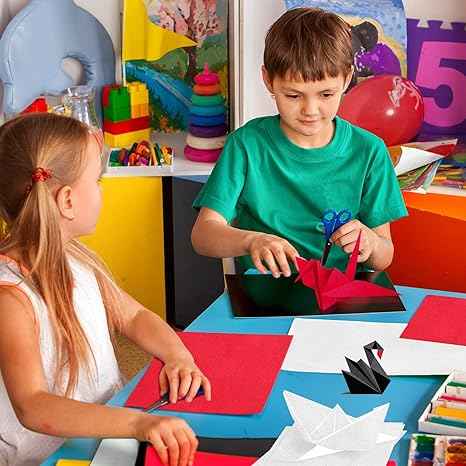 100 Sheets Tissue Wrapping Paper for DIY Crafts 35x50cm Black White Red - TTpen