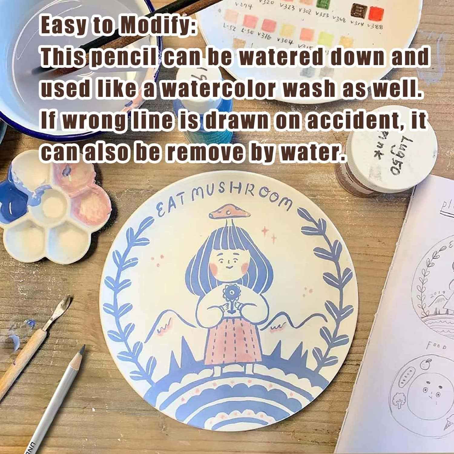 2pcs Gam Blue Colored Underglaze Pencils for Pottery - TTpen