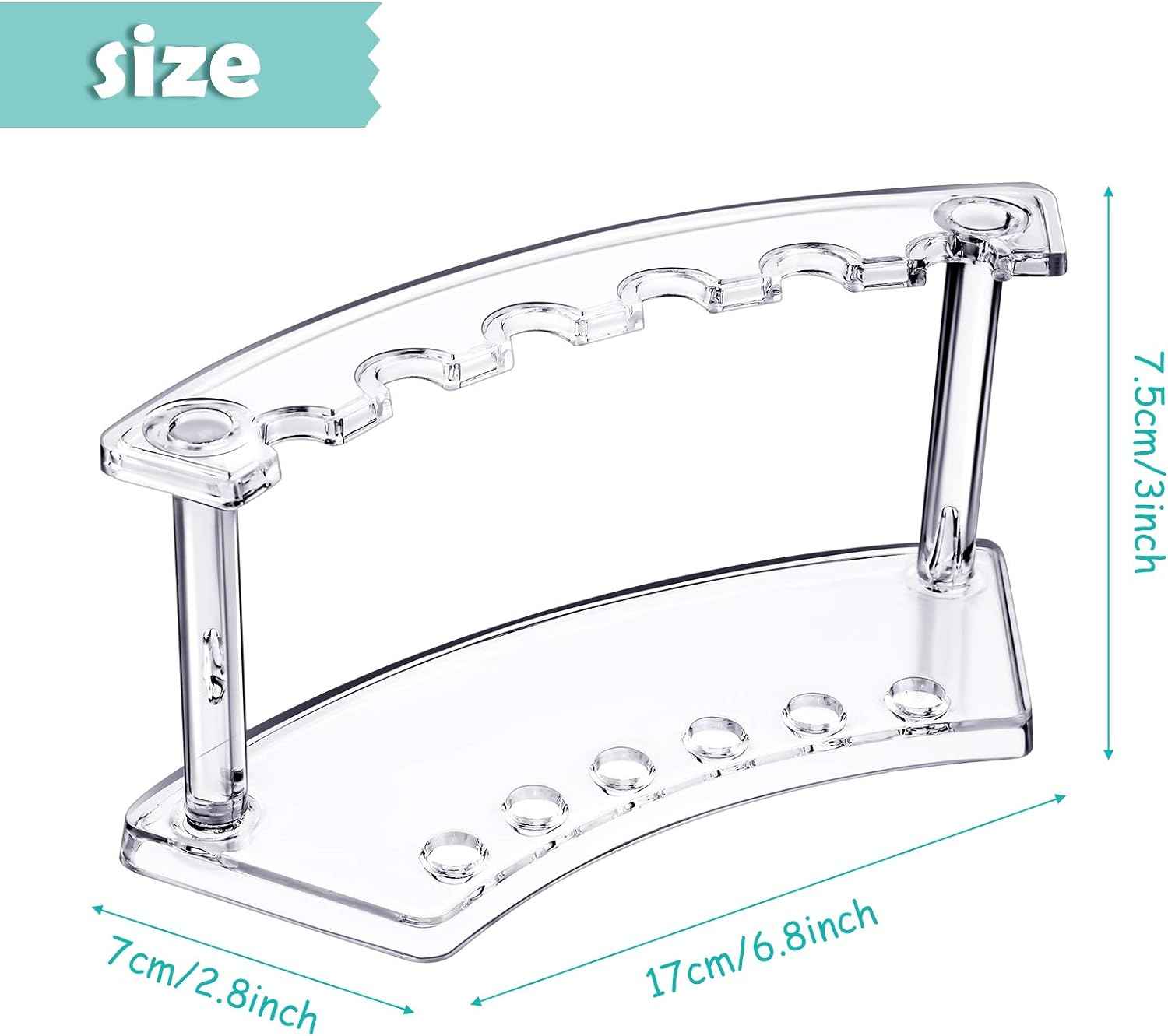 2pcs Plastic Pen Holder 6 Slot Pen Makeup Brush Rack Organizer - TTpen