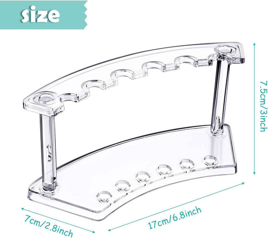 2pcs Plastic Pen Holder 6 Slot Pen Makeup Brush Rack Organizer - TTpen