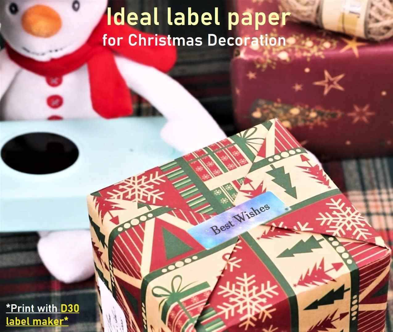 Phomemo D30 Adhesive Galaxy Label Paper (12mm X 40mm) White,3 Roll - TTpen