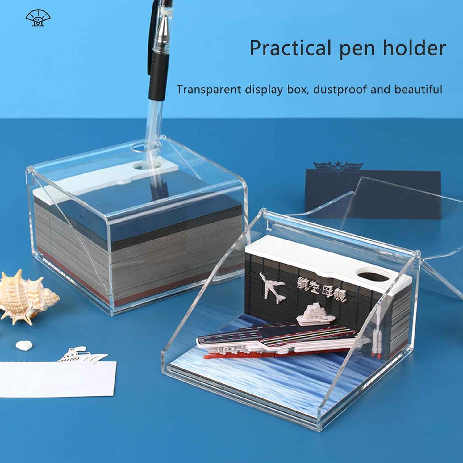 Aircraft Carriers Paper Notepad 3D Memo Pads with Pen Holder - TTpen