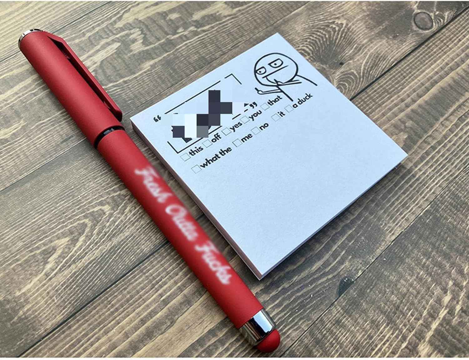Fresh Outta Fucks Pad and Pen with Funny Stickers 2 Pack - TTpen