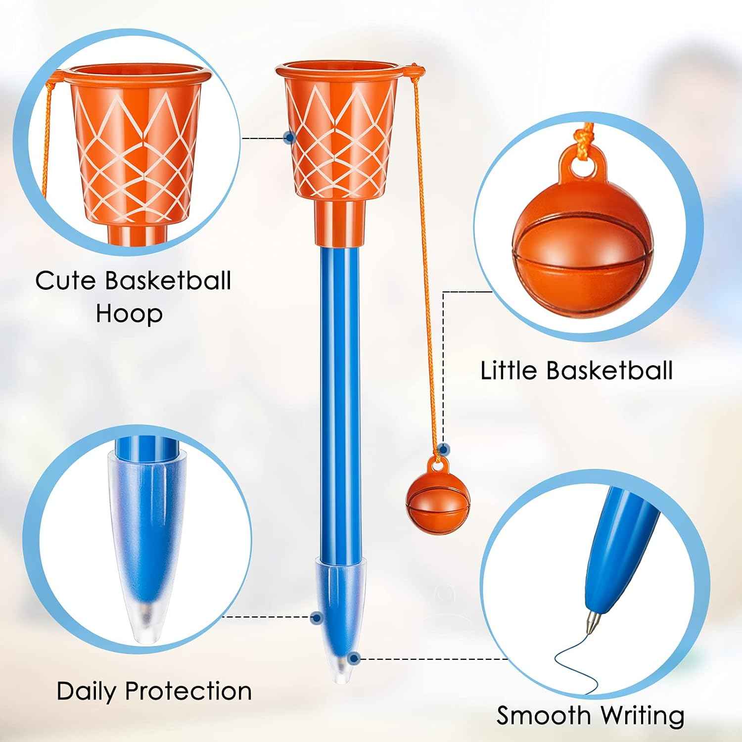 18PCS Basketball Hoop Ballpoint Pens for Birthday School Party Favors - TTpen