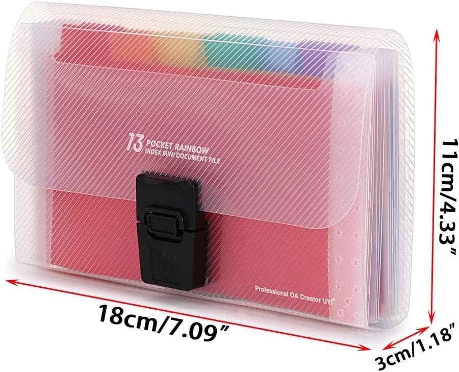 13 Pocket Accordian Mini Expanding File Folder A6 - TTpen