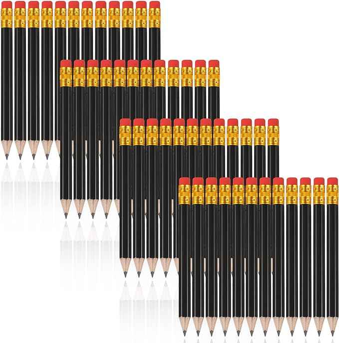 48 Pieces Golf Short Pencils with Eraser for Kids - TTpen