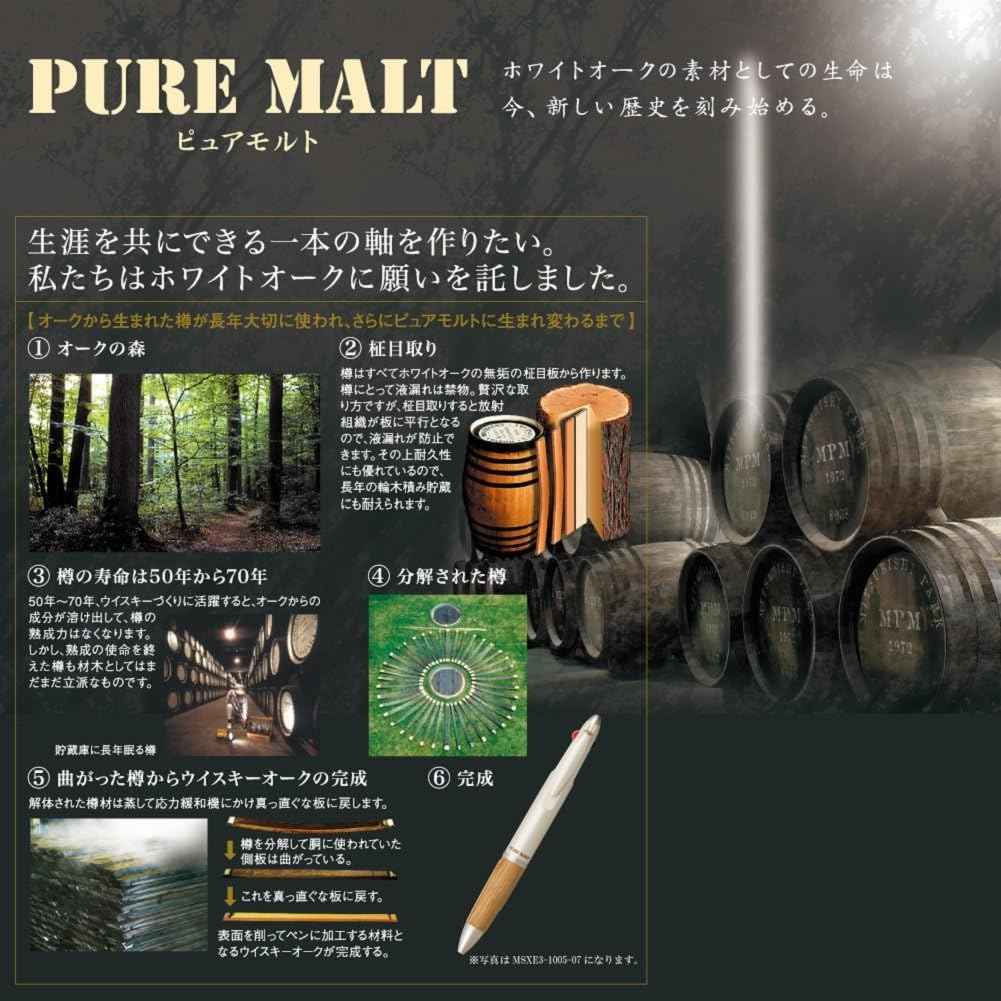 Uni SS2005 Pure Malt Premium Oil-Based Retractable Ballpoint Pen,0.7mm
