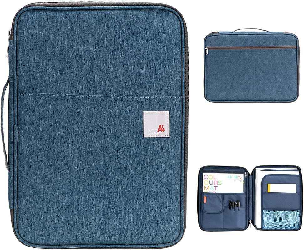 A4 Document File Bags Portfolio Organizer- Zipper Case - TTpen