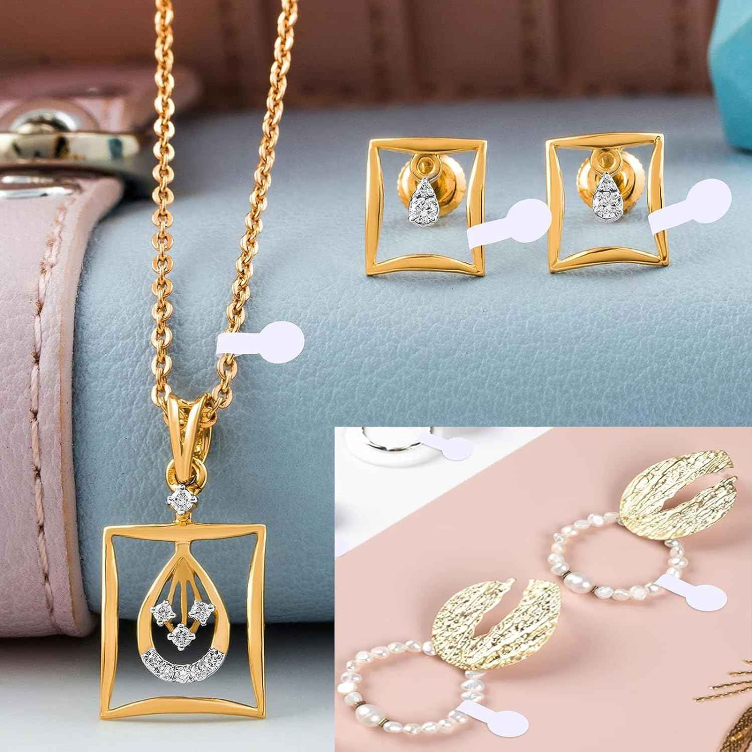 1500pcs Barbell Jewelry Price Tags White Kraft Paper Stickers - TTpen