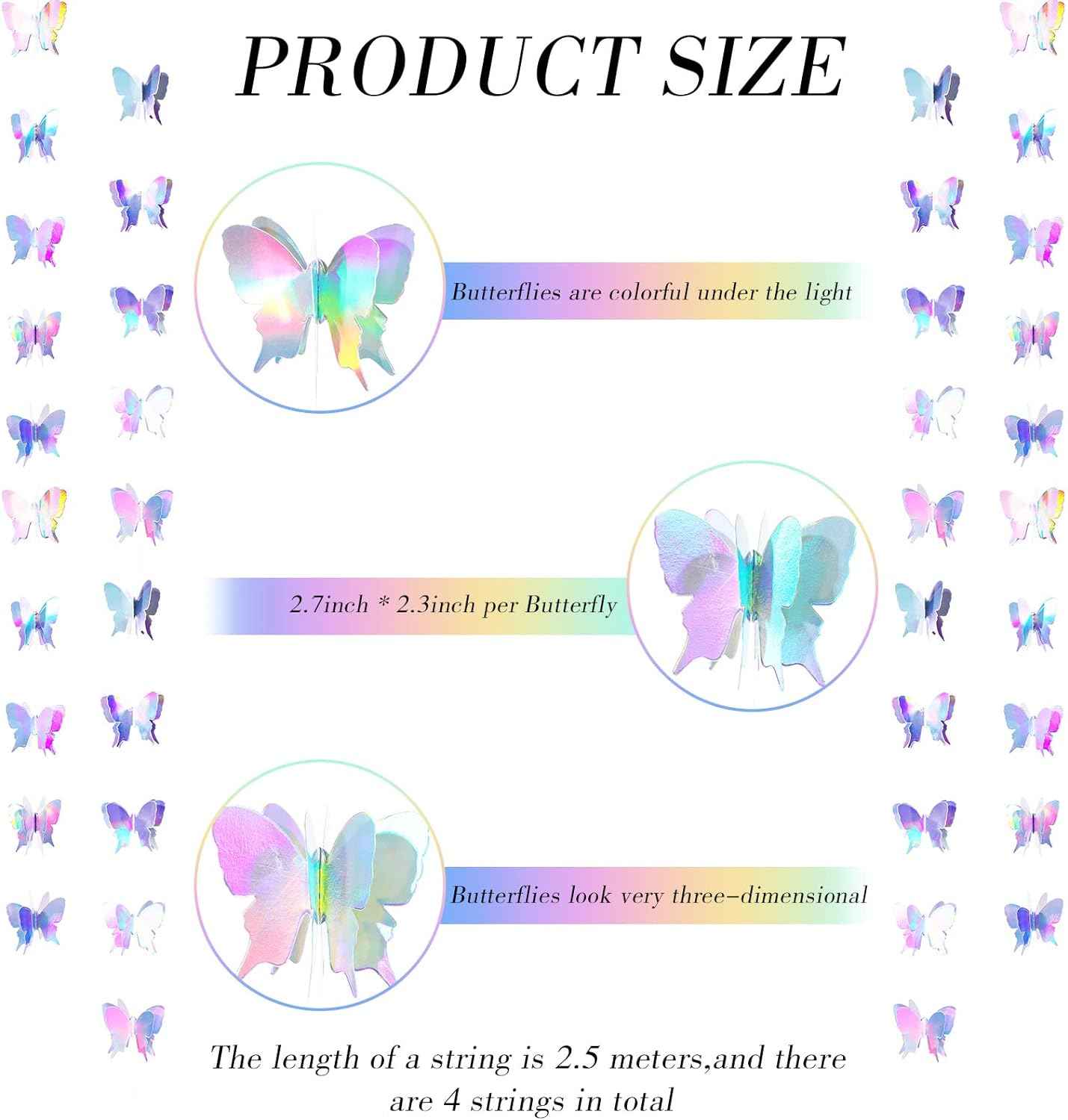 3D Butterfly Hanging Party Garlands Laser Paper Decoration - TTpen