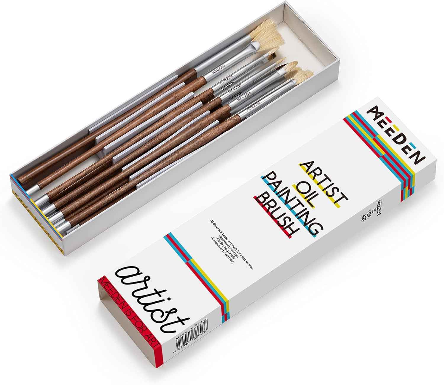 MEEDEN Artist Oil Paint Brush Set 10 Pack