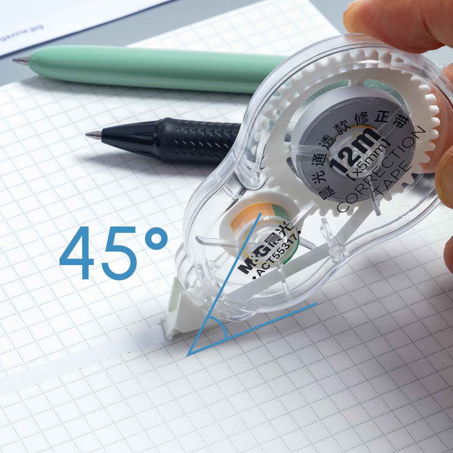 M&G 39FT Long Correction Tape Set,72M/234FT White 6 Pack - TTpen