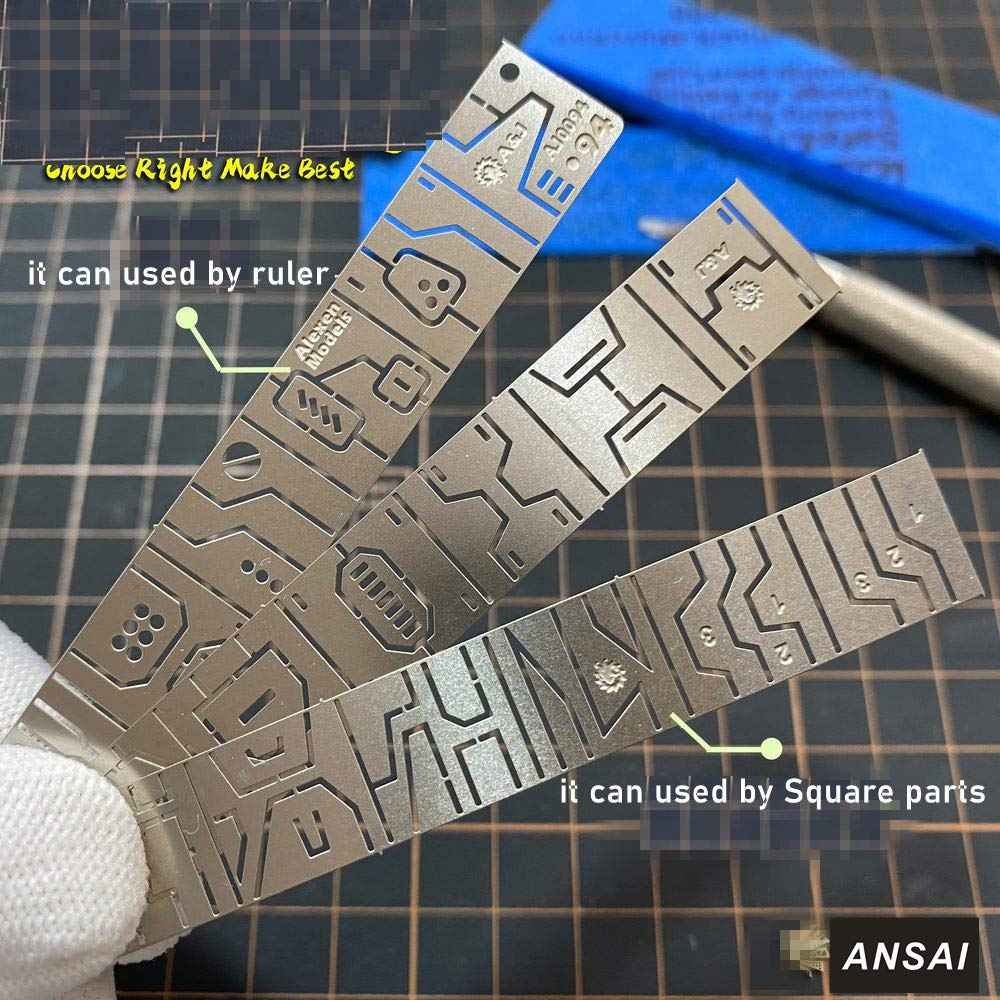 36PCS Carving Auxiliary Ruler Stainless Steel Drill Hole Detail Maker - TTpen