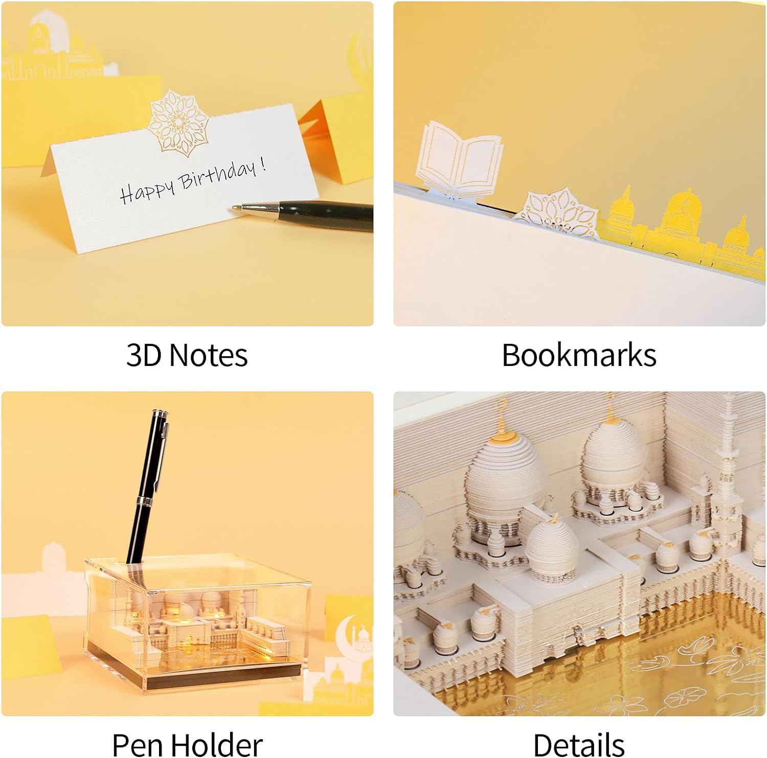 Masjid Art Paper Notepad 3D Memo Pads with Light - TTpen