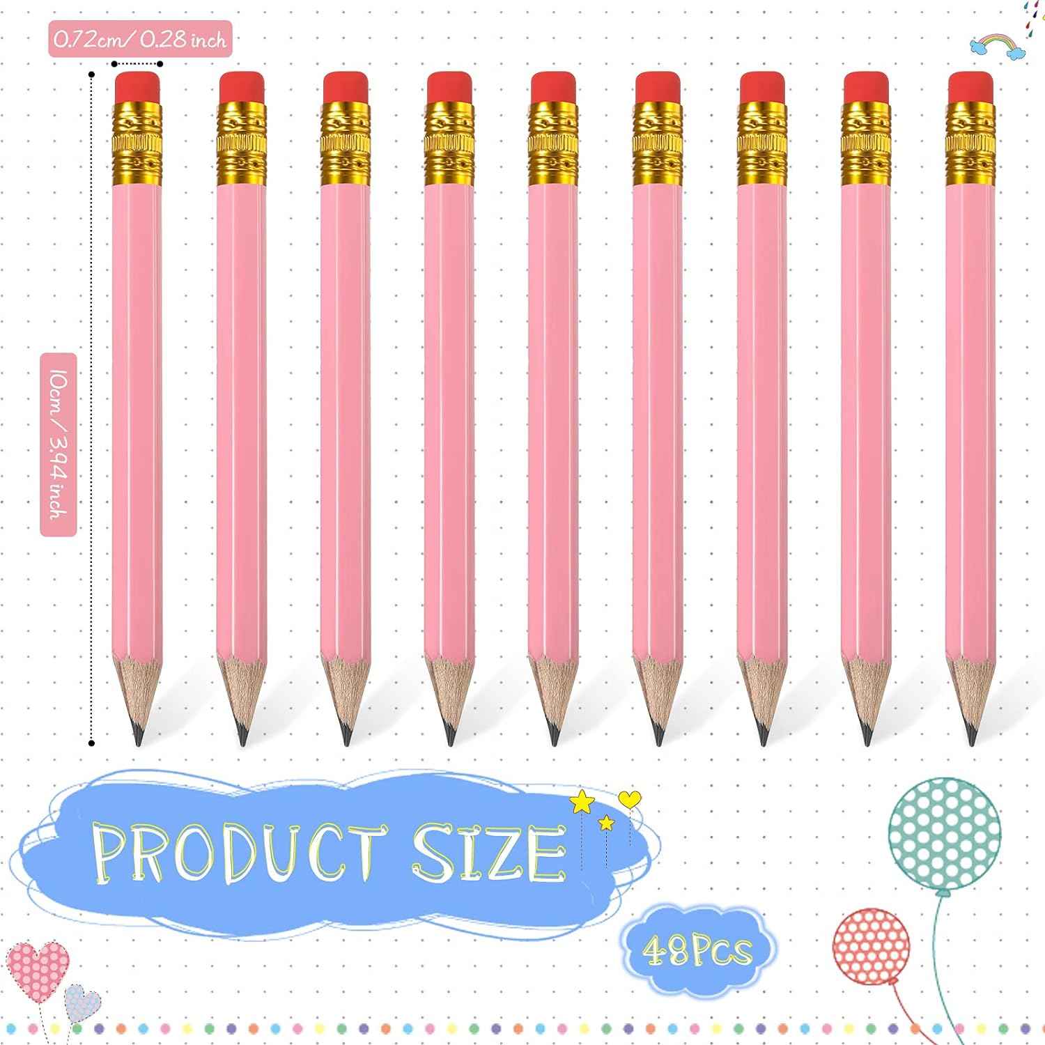 48 Pieces Golf Short Pencils with Eraser for Kids - TTpen