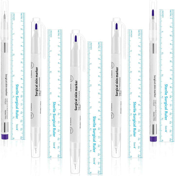 5 Pieces Tattoo Tip Skin Marker Pens with Paper Ruler - TTpen