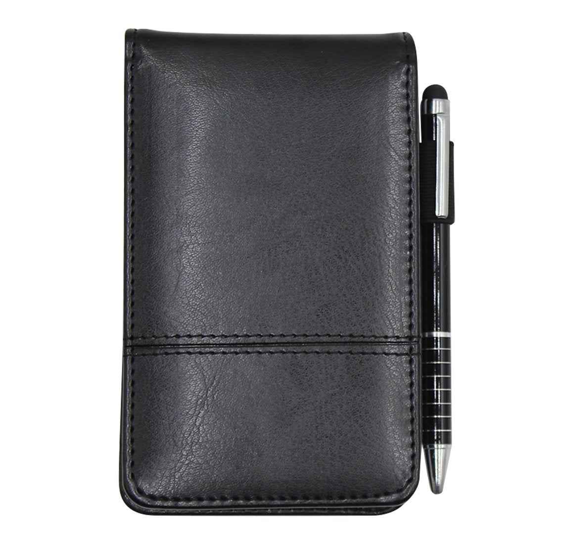 A7 Pocket PU Leather Mini Notepad with Calculator Ballpoint Pen Holder - TTpen